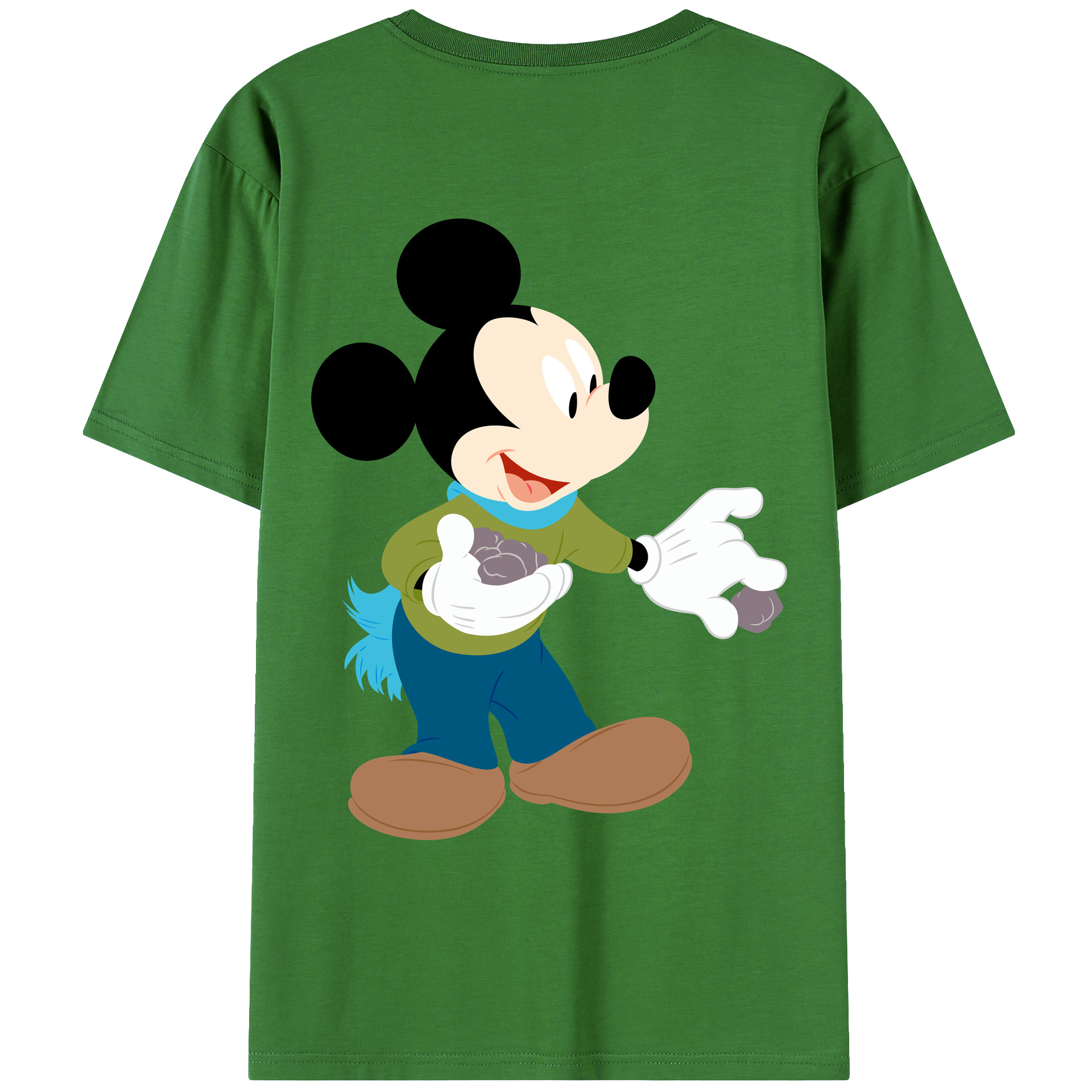 （画像用） ミッキーマウス Mickey Mouse レディース半袖Tシャツ(バックプリント)